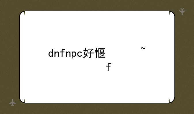 dnfnpc好感度查询器