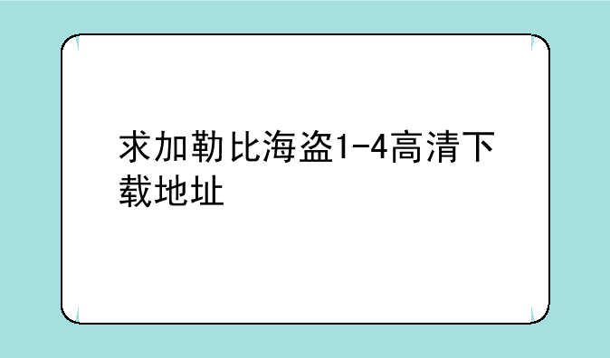 求加勒比海盗1-4高清下载地址