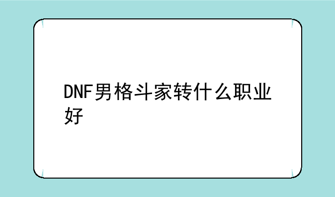 DNF男格斗家转什么职业好