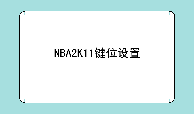 NBA2K11键位设置